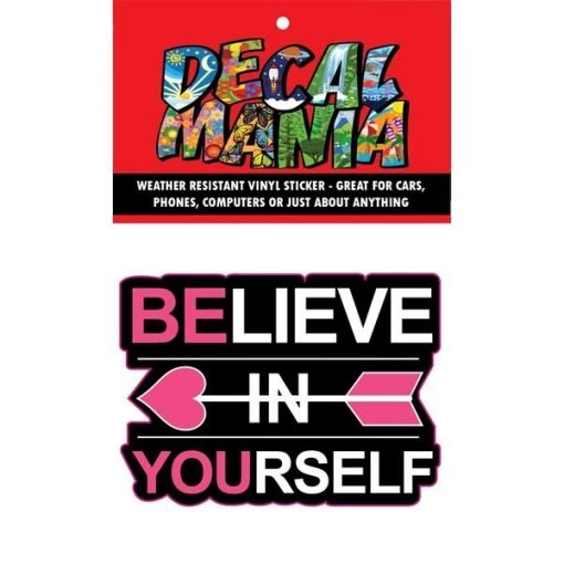 Decalmania Decal BELIEVE IN YOURSELF 3IN, PK 2 1 Decal BELIEVE IN YOURSELF 3IN, PK 2
