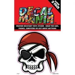 Decalmania Decal - Skull Pirate Eye Patch 3IN, PK 2