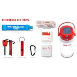 Aqualite Solar Powered Lantern & Basic Emergency Kit