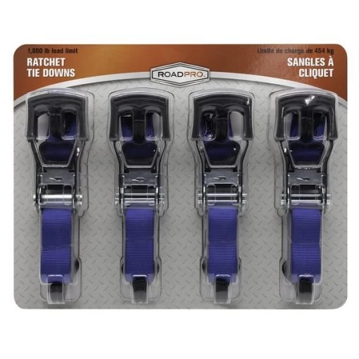RATCHETING TIE DOWN STRAPS-SET OF 4-5PC