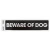 Sunburst Systems Decal Beware of Dog 2 in x 8.5 in, Brushed Chrome