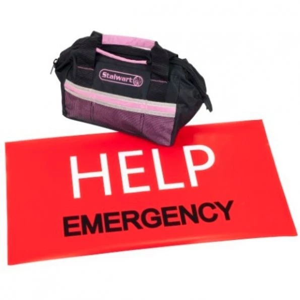 Fleming Supply 55 Pc Emergency Roadside Kit with Travel Bag – Pink