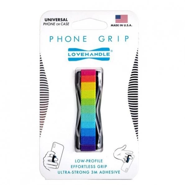 LoveHandle 9049123 Multi Color Rainbow Phone Grip for All Mobile Devices