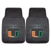 Fanmats Miami Hurricanes Car Mats Heavy Duty 2 Piece Vinyl Special Order