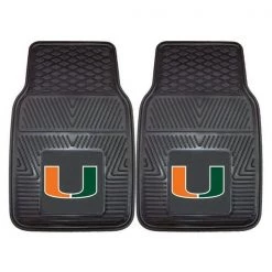 Miami Hurricanes Car Mats Heavy Duty 2 Piece Vinyl Special Order