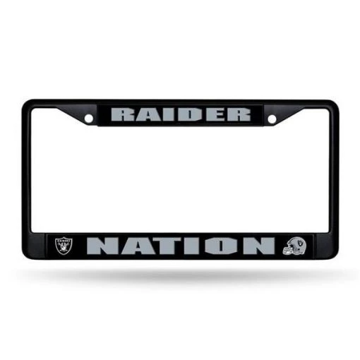 Rico Industries 6734545727 Oakland Raiders Nation Design License Plate Frame; Chrome Black 1 Rico Industries 6734545727 Oakland Raiders Nation Design License Plate Frame; Chrome Black