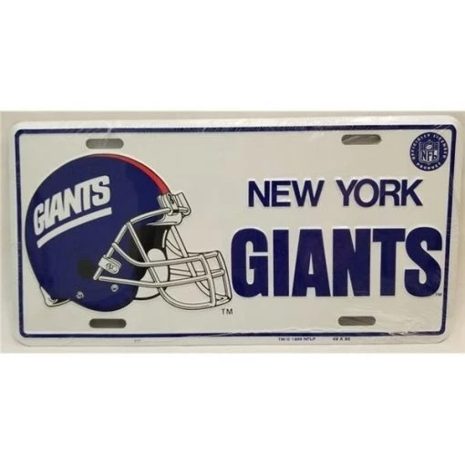 Barjan 2500517 New York Giants License Plate