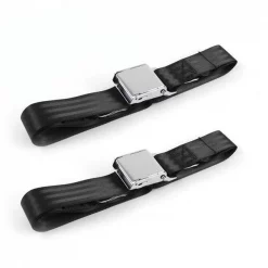 Airplane 2 Point Black Lap Bucket Seat Belt Kit for Jeep CJ & DJ 1971-1986 – 2 Belts