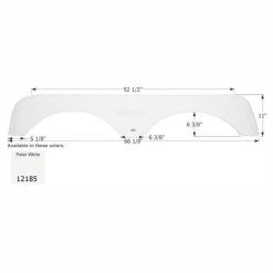 Icon 12185 66.12 x 11 in. - Fender Skirt Tandem Jayco Fs2185; Polar White