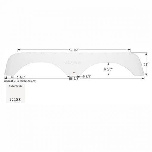 Icon 12185 66.12 x 11 in. - Fender Skirt Tandem Jayco Fs2185; Polar White 1 Icon 12185 66.12 x 11 in. – Fender Skirt Tandem Jayco Fs2185; Polar White