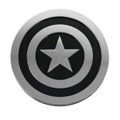 Captain America dclcapshldchrmblkcar Captain America Shield Chrome & Black Car Emblem Stickers