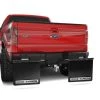 Rock Tamers RTA00108 2 in. Hub Mud Flap System with Stainless Steel Trim Plates; Matte Black