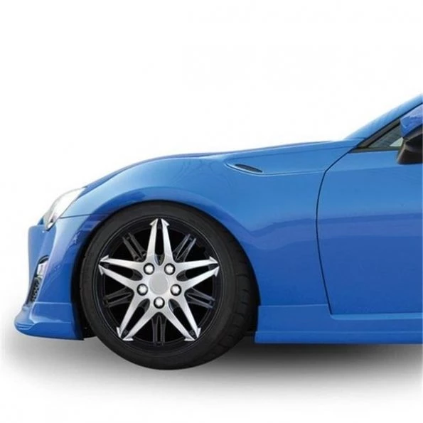 14 in. Performance Series Wheel Cover; Black & Silver