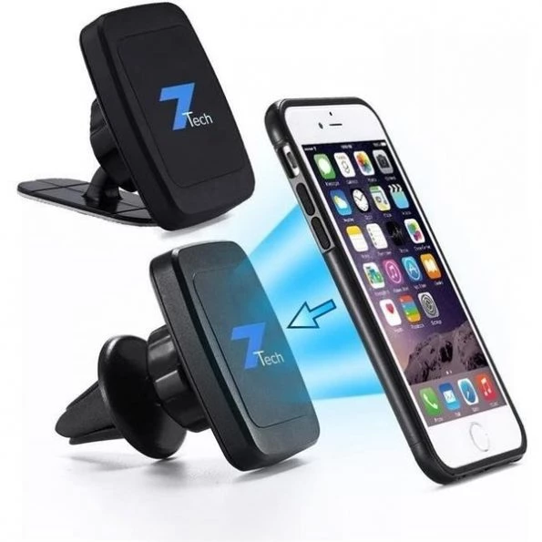 7Tech 7tech-os-4 Magnetic Phone Car Mount 2in1 Design Cell Phone Holder for Android & Apple 1 7Tech 7tech-os-4 Magnetic Phone Car Mount 2in1 Design Cell Phone Holder for Android & Apple