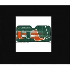 Team Promark AS2U034 27.5 x 58 in. Miami Hurricanes Universal Auto Sun Shade
