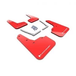 Rally Armor MF50-UR-RD-WH Red Urethane Mud Flap with White Logo for 2016-2019 Honda Civic Si