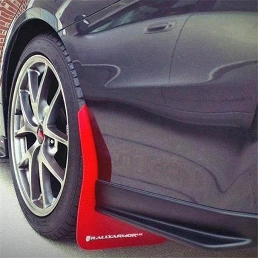 MF32-UR-RD-WH UR Red Mud Flap with White Logo for 15 Plus Subaru WRX & STi Sedan