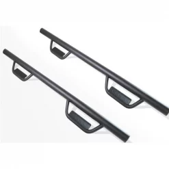 Conext 289-TX-33 Hoop Running Boards 4 Full Size Door Side Steps for 2007-2018 Chevy Silverado & GMC Sierra Crew Cab; Texture