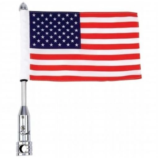 Diamond Plate BKFLAGPL Diamond Plate Mc Flagpole Mount and Usa Flag