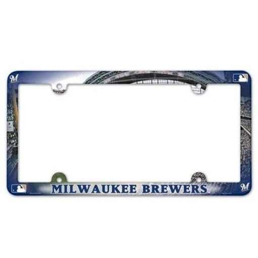 Milwaukee Brewers License Plate Frame Plastic Full Color Style