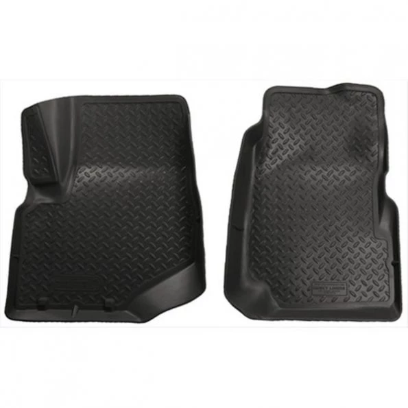 Husky Liner 32001 Classic Style Series Thermoplastic Elastomer Black Front Floor Liners