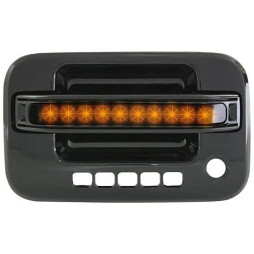 IPCW FLA04BF1 Ford F150; F250 Ld 2004 – 2008 LED Door Handle; Front; Black Amber Led; Smoke Lens 2Ps. Per Set