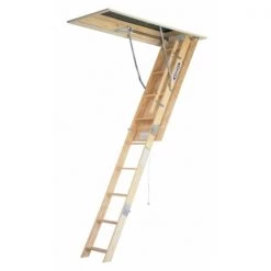 Werner W2208 8 ft. Wood Attic-Master Ladder