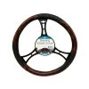 Bulk Buys OD807-12 Textured Two-Tone Steering Wheel Cover -Pack of 12
