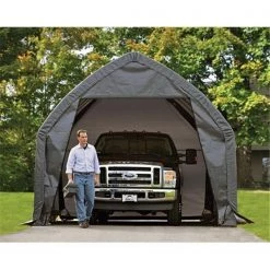 ShelterLogic 62693 13×20×12 SUV-Truck Shelter 1-.63 in. 6-Rib Frame Grey Cover