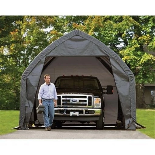 ShelterLogic 62693 13×20×12 SUV-Truck Shelter 1-.63 in. 6-Rib Frame Grey Cover