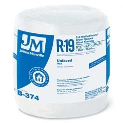 John Manville 90003722 R19 23 in. x 39 ft. 2 in. Unfaced Roll