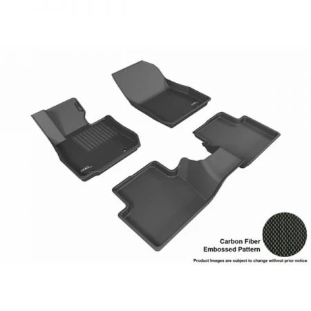 U-Ace, Inc U Ace L1MZ05101509 3D Maxpider Complete Set Custom Fit All-Weather Kagu Black Floor Mat for2016 Mazda CX-3 Models
