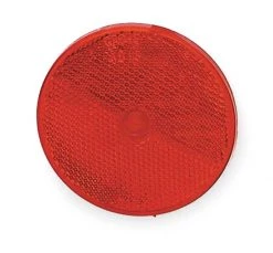 Grote Reflector, Screw Mount, Red, Dia 3-1/4 In 2 Reflector, Screw Mount, Red, Dia 3-1/4 In