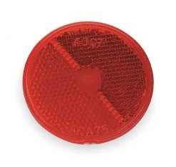 Grote Reflector, Stick-On, Red, Dia 2 1/2