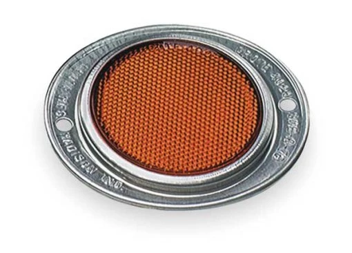 Reflector, Armored, Yellow, Dia 4 11/16 In