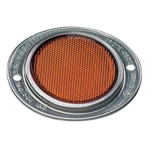 Reflector, Armored, Yellow, Dia 4 11/16 In