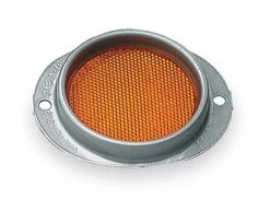 Grote Reflector, Armored, Yellow, Dia 3 5/8 In