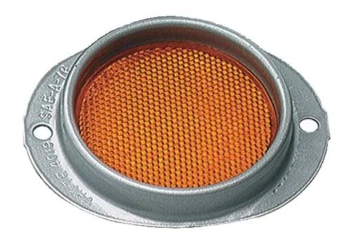 Reflector, Armored, Yellow, Dia 3 5/8 In
