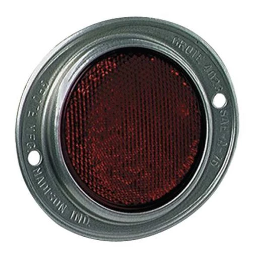 Reflector, Armored, Red, Dia 4 11/16 In