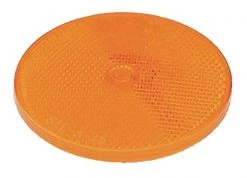 Grote Reflector, Screw-On, Yellow, Round, Dia 2 In 3 Reflector, Screw-On, Yellow, Round, Dia 2 In