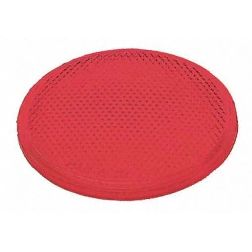 Reflector, Stick-On, Red, Round, Dia 3 In