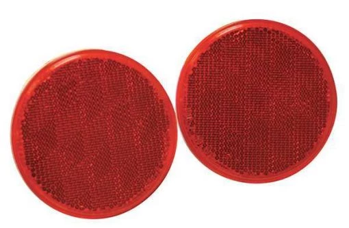 Reflector, Red, Round, PK2