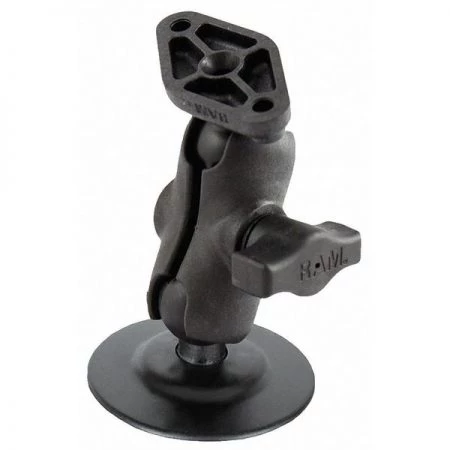 Ram Mounting Systems Mount, Short, Flexible, Adhesive Base, Black