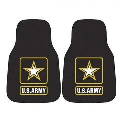Fanmats Army Carpeted Car Mats, 2Pc, 17"x27", PK2