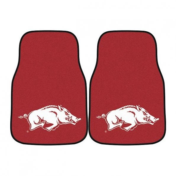 Carpeted Car Mats, Arkansas, Pc, 17×27", PK2