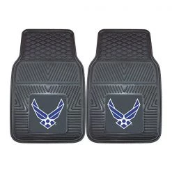 Vinyl Car Mats, Air Force, 2Pc, 17"x27", PK2