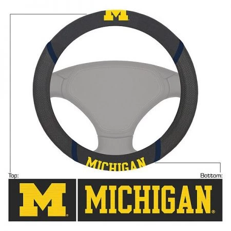 Fanmats Michigan Steering Wheel Cover, 15"x15"