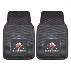 Nebraska Vinyl Car Mat, Black Shirts, PK2