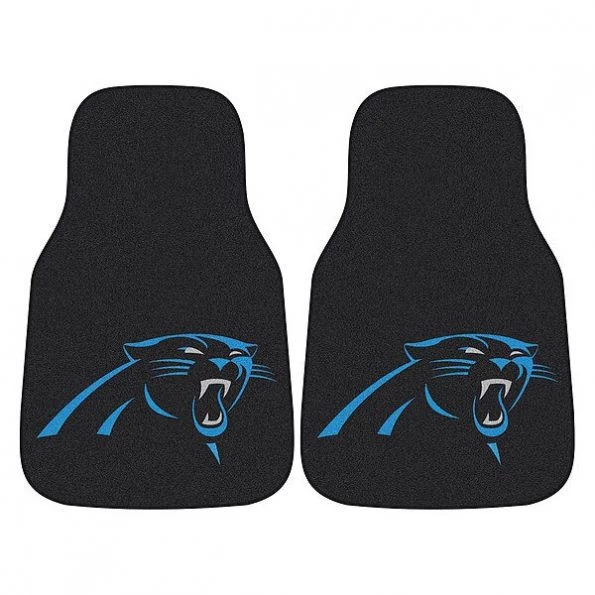 Carolina Panthers Carpeted Car Mats, PK2