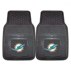 Miami Dolphins Vinyl Car Mats, 2Pc, PK2